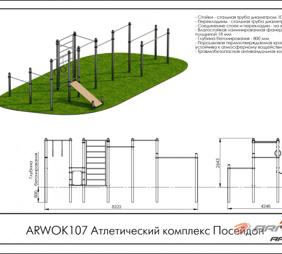 Атлетический комплекс Посейдон ARWOK107 фото 2