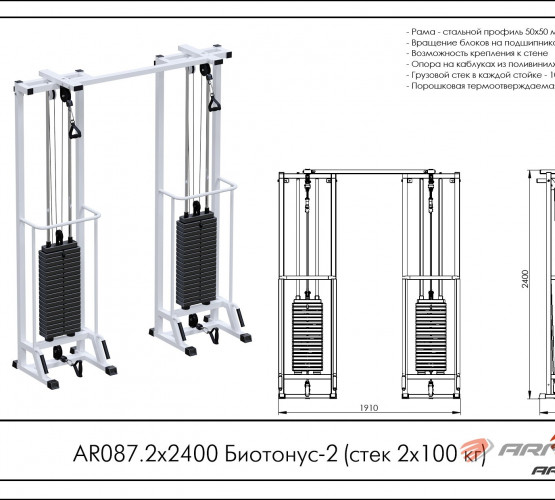 Биотонус - 2 (стек 2 х 100 кг) AR087.2 х 2400 фото 2
