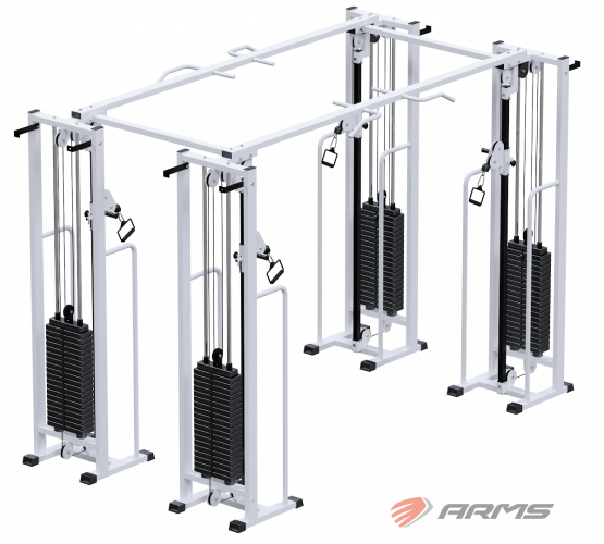 КупитьДвойной кроссовер на базе блочной рамы (стек 4 х 100 кг) AR081.4х100