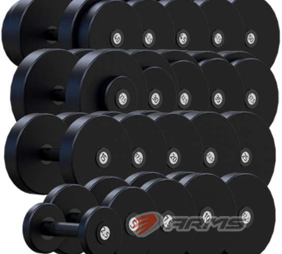КупитьГантельный ряд 2,5-50кг, 20 пар (шаг 2,5кг) VSA2,5-50
