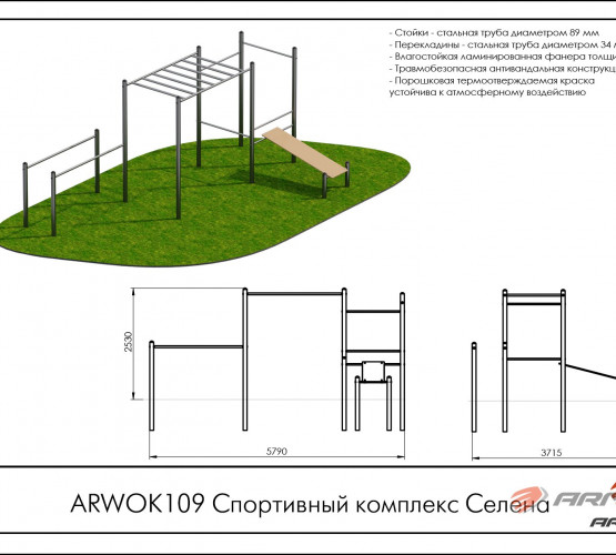 Спортивный комплекс Селена ARWOK109 фото 2